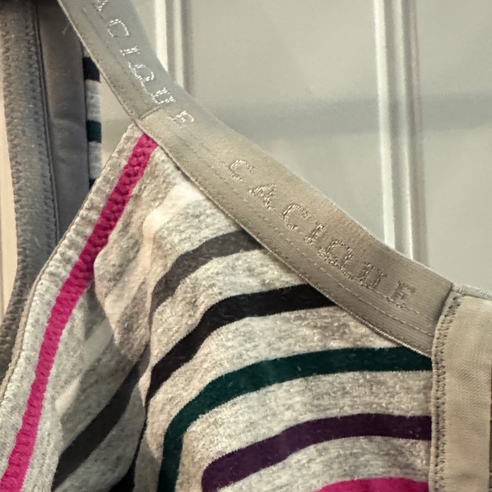 Cacique Striped Bra - Gray, Pink, Black - Picture 3 of 4